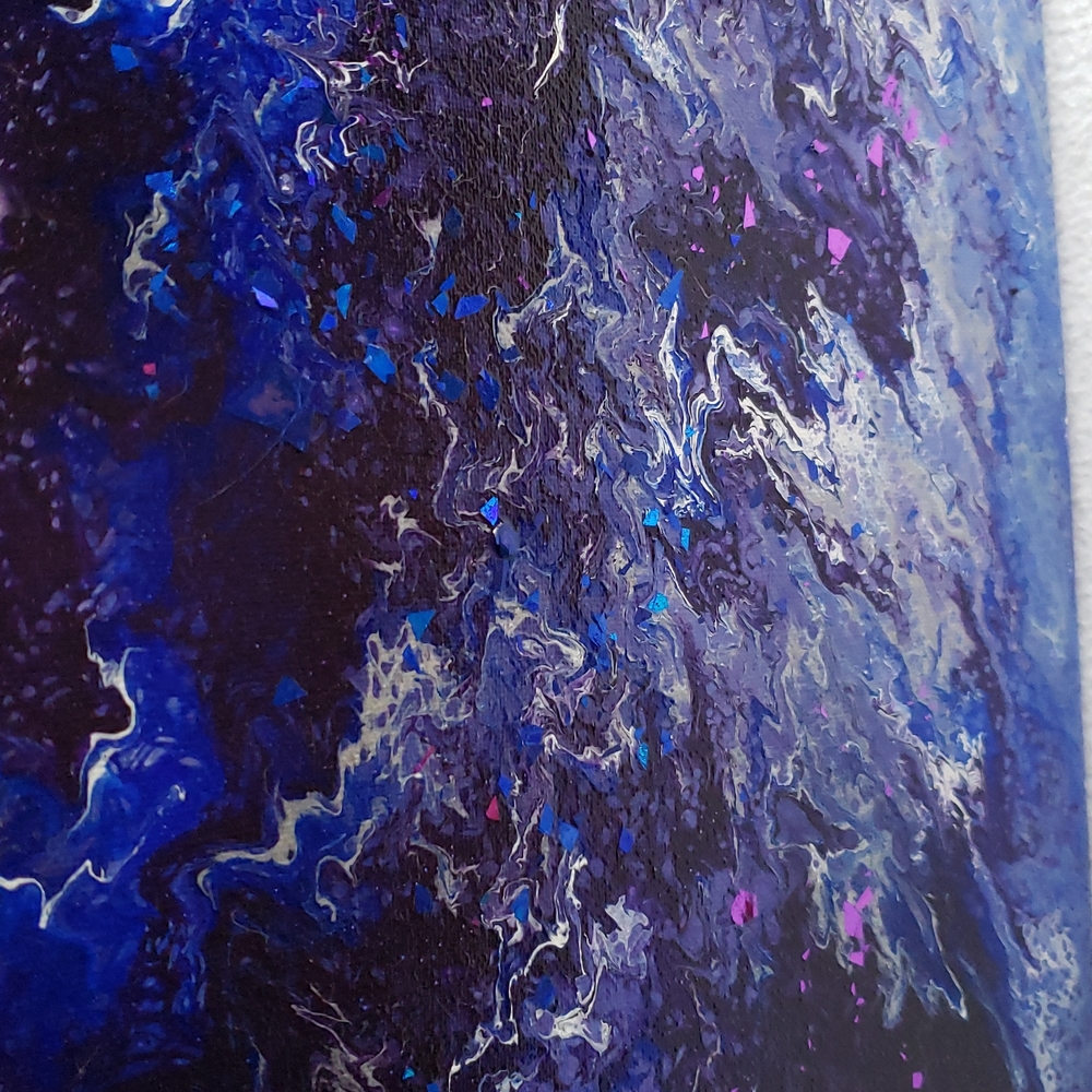 2X HOST PICK. 11x14 Abstract Acrylic Painting "The Perfect Storm" on canvas - Picture 3 of 3